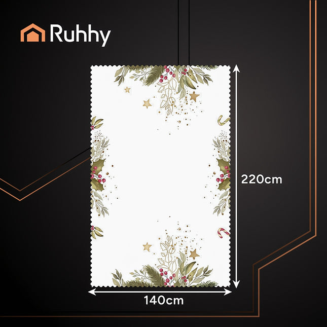 Christmas Tablecloth, Stain-Resistant, 140x220cm