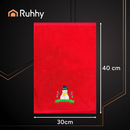 Set de 3 prosoape de Crăciun – Bumbac, Roșu/Verde/Alb