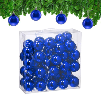 Bauble pentru brad de Crăciun, set de 50 de ornamente strălucitoare