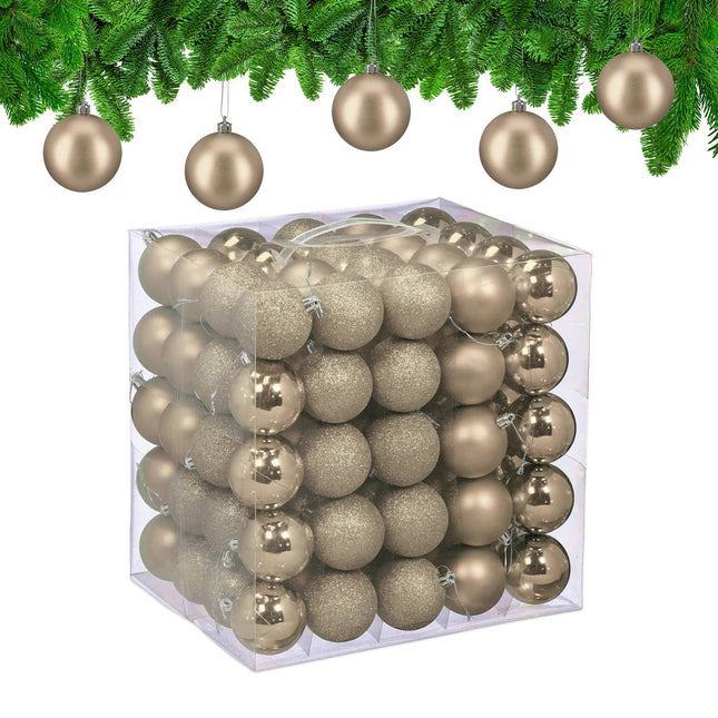 Set de bulete de pom de Crăciun, 100 de bucăți, 3 modele