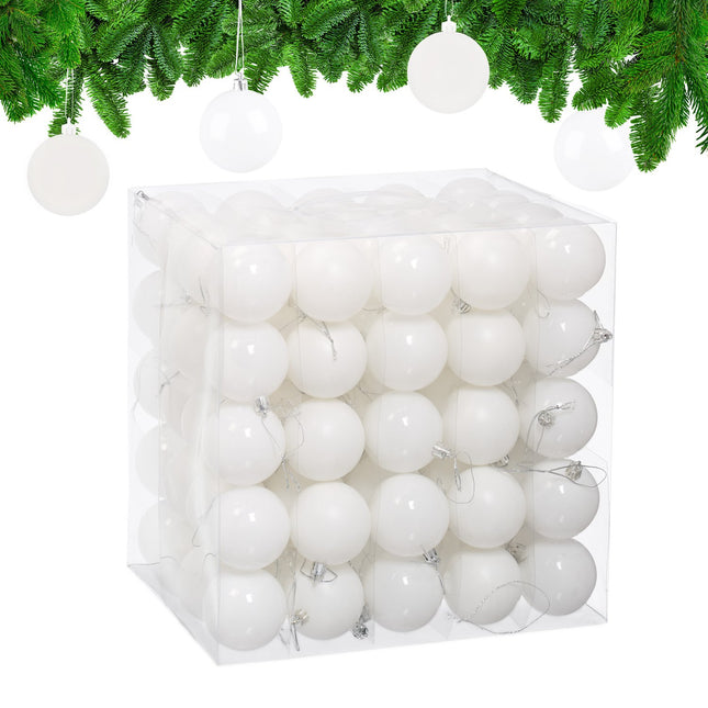 Set de bulete de pom de Crăciun, 100 de ornamente strălucitoare