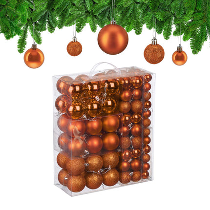 Set de bulete de pom de Crăciun, 138 bucăți, plastic