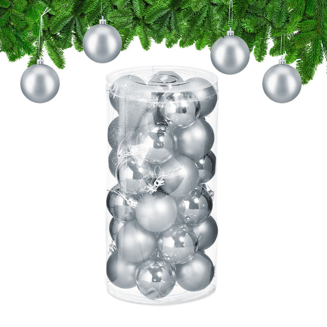 Set de bulete de pom de Crăciun, 30 de ornamente din plastic
