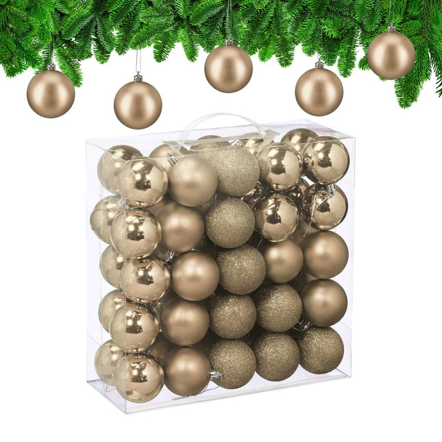 Set de bulete de pom de Crăciun, 3 modele, 50 de bucăți