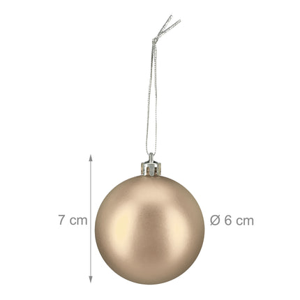 Christmas Tree Baubles Set, 3 Designs, 50 Pieces