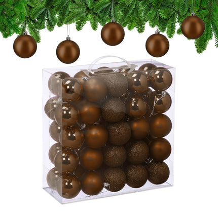 Set de balouri de pom de Crăciun, 3 modele, mate și lucioase