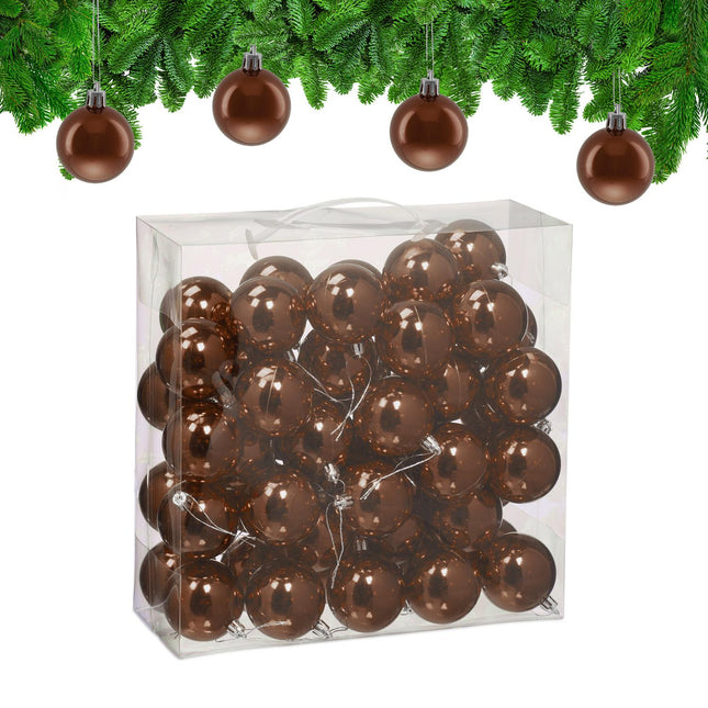 Set de bulete de pom de Crăciun, 50 de ornamente strălucitoare