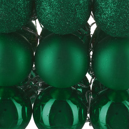 Christmas Tree Baubles Set, 76 Pcs – Matte, Shiny, Glittery