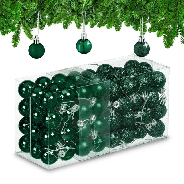 Set de bulete de pom de Crăciun, 96 bucăți, plastic