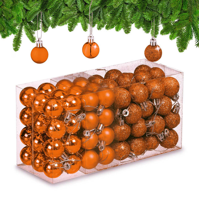 Set de bulete de pom de Crăciun, 96 de ornamente din plastic