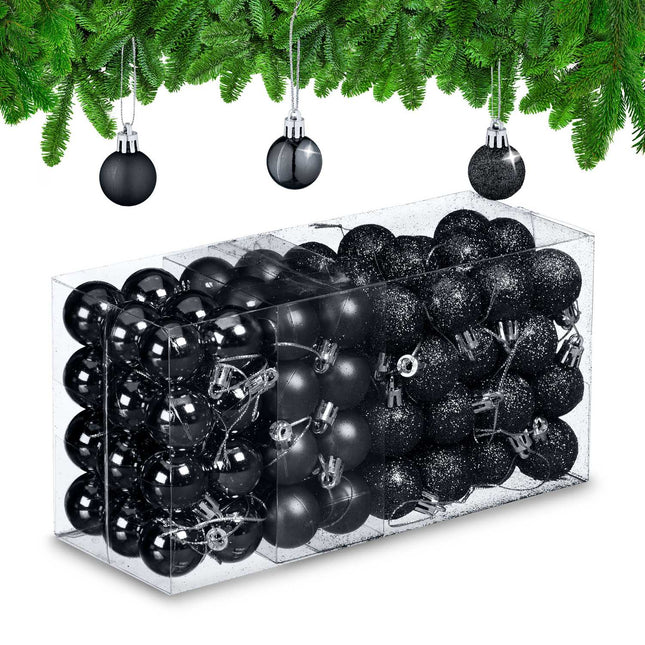 Set de bulete de pom de Crăciun, 96 de ornamente din plastic