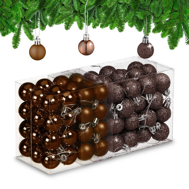 Set de bulete de pom de Crăciun, 96 de ornamente din plastic