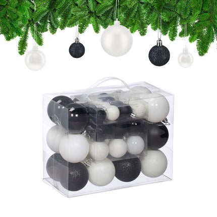 Set de baldouri pentru brad, alb-negru, diferite finisaje
