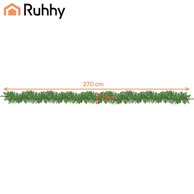 Ghirlandă de Crăciun, lungime 2,7 m, grosime 29 cm