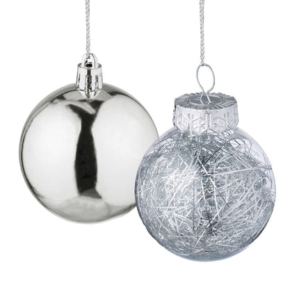 Set ornamente pentru bradul de Crăciun, 101 globuri din plastic