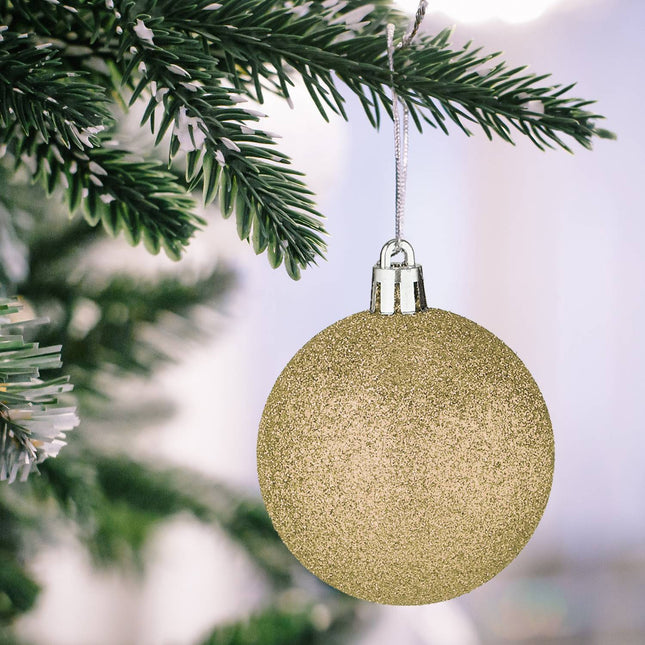 Set de ornamente pentru brad, 101 globuri din plastic