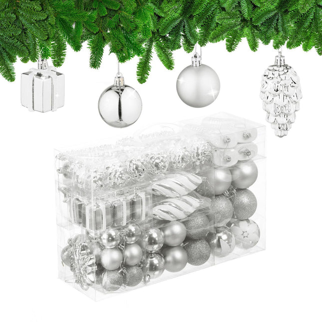 Set Ornamente pentru Bradul de Crăciun - 72 de Piese, Globuri și Decorațiuni
