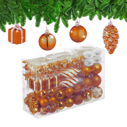 Set de ornamente pentru brad, 72 piese