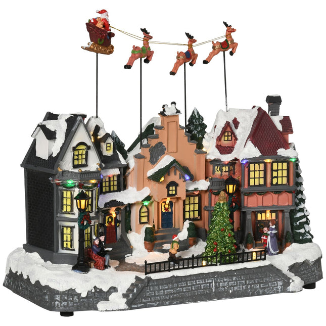 Animated Christmas indoor decoration with 22 LEDs, 38.5 cm