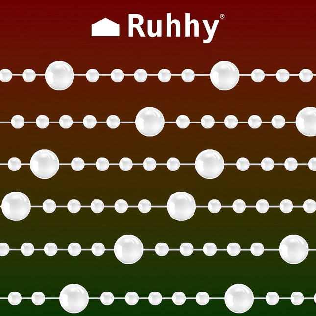 Christmas tree garland - pearls 5m Ruhhy 22499
