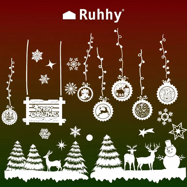 Christmas window stickers Ruhhy 22253