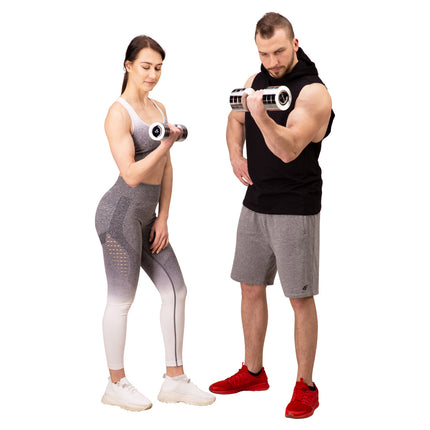 Set gantere cromate, 2 piese, 10 kg total