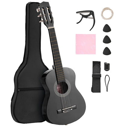 Classical Guitar 30 in, Nylon Strings Starter Kit, Bag
