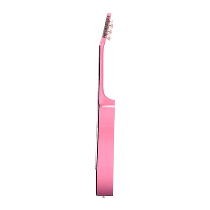 Classical Guitar Starter Kit, 38 Inch, Nylon Strings, Pink