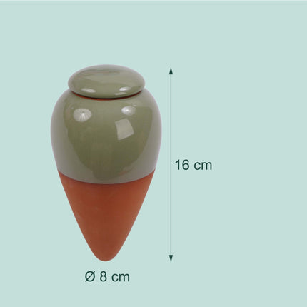 Conuri de udare din lut cu capace, 350 ml, pachet de 2, salvie