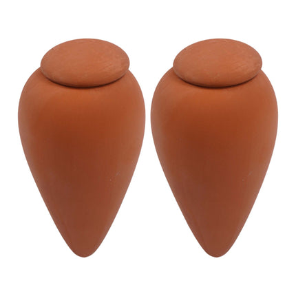 Conuri de udare din lut cu capace, 350 ml, set de 2