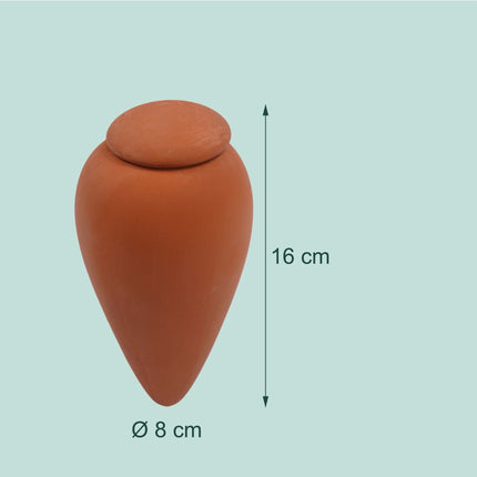 Conuri de udare din lut cu capace, 350 ml, set de 4