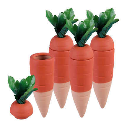 Set de 4 morcovi de vaca de lut