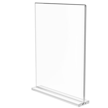Clear Acrylic Sign Holder 8.5 x 11 in, Double Sided, 6 Pack