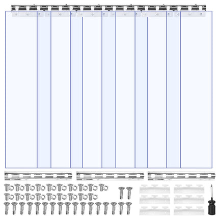 Clear PVC Strip Curtain, 36 x 84 in, 2 mm, 6 Pack