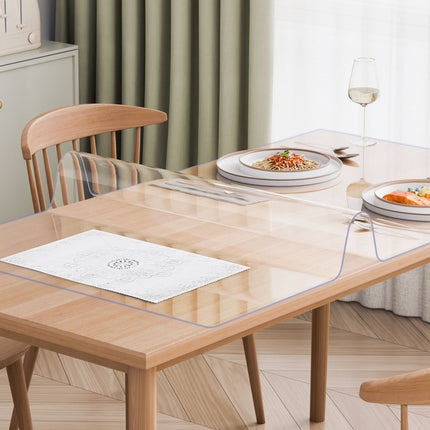 Clear PVC Table Protector 24 x 48 in, 2 mm Waterproof