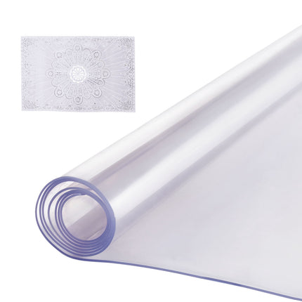 Clear PVC Table Protector 24 x 48 in, 2 mm Waterproof
