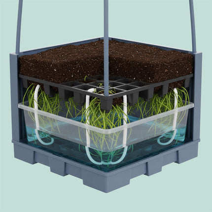 Climbing Plant Planter with Trellis and Water Reservoir, Set of 2, 145 cm, Grey