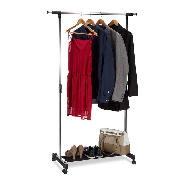 Clothes hanger on wheels