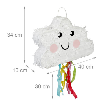 Pinata în nor pentru petreceri pentru copii - umplută și distractivă