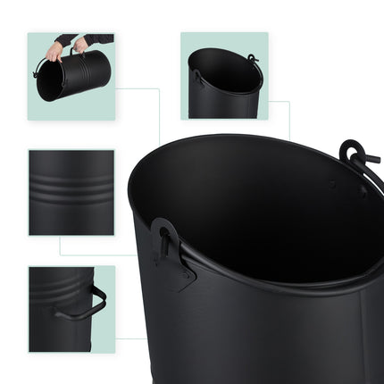 Coal Scuttle 12L - Găleată pentru șemineu din fier negru