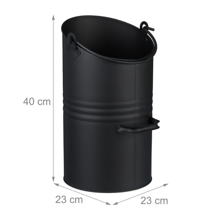 Coal Scuttle 12L - Găleată pentru șemineu din fier negru