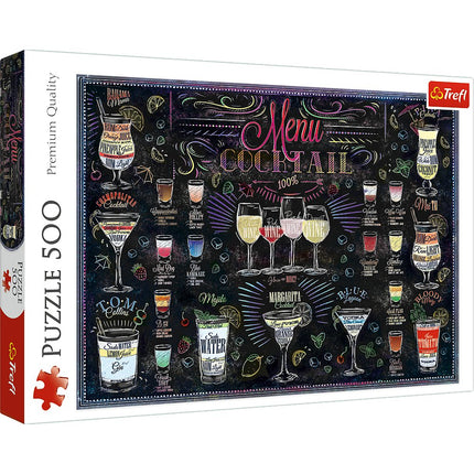 Puzzle meniu cocktail, 500 de piese, activitate distractivă pentru adulți