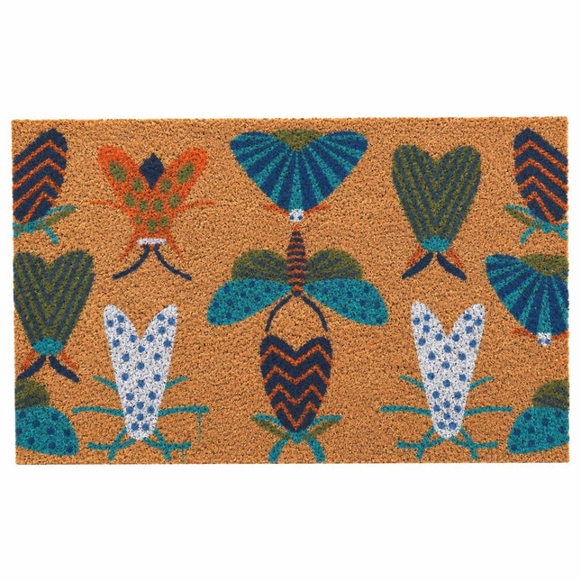 Covoraș de intrare cu animale din nucă de cocos, 60x40 cm, spate antiderapant