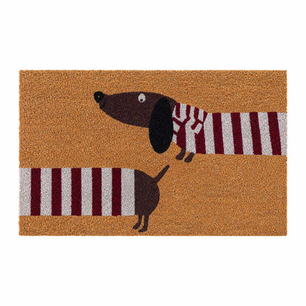Covoraș de intrare cu animale din nucă de cocos, 60x40 cm, spate antiderapant