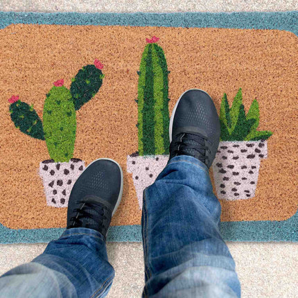 Nucă de cocos Doormat Cactus