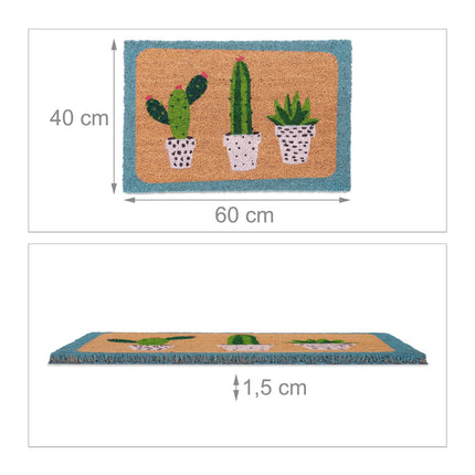 Nucă de cocos Doormat Cactus