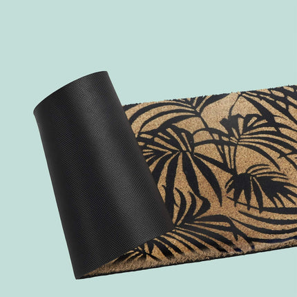 Covoraș de ușă cu model nucă de cocos, antiderapant, design botanic, 60x40 cm