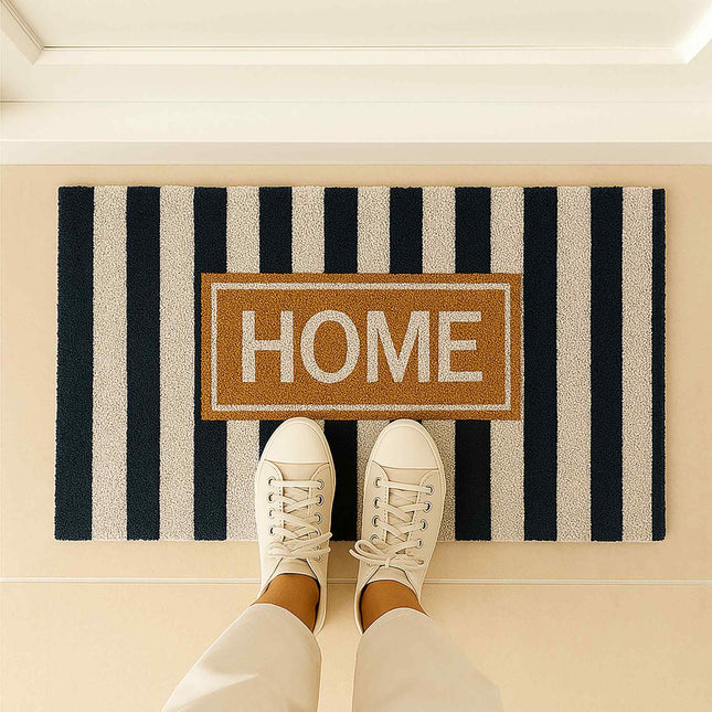 Covoraș de ușă antiderapant din fibră de cocos – utilizare în interior/exterior