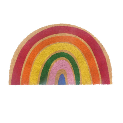 Covoraș semirotund cu model cocos, 80x50 cm, antiderapant