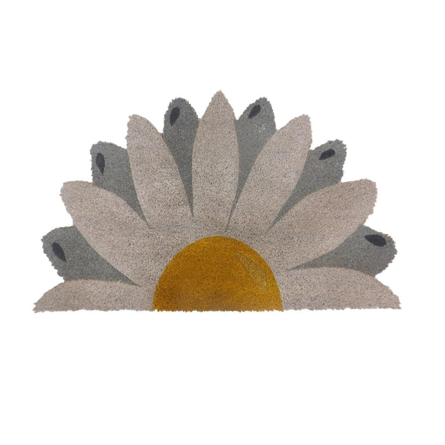 Covoraș semirotund cu model cocos, 80x50 cm, antiderapant